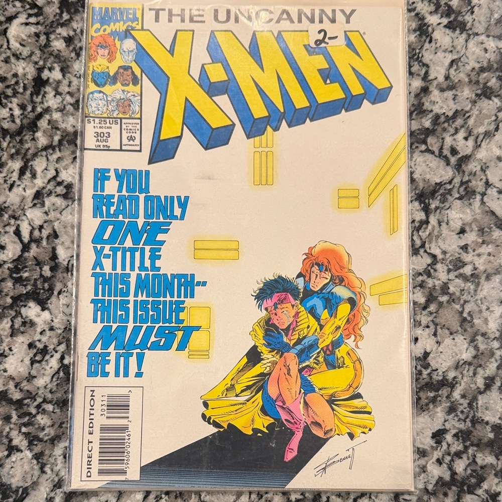 Marvel X-Men Comic with Blue and Yellow Cover